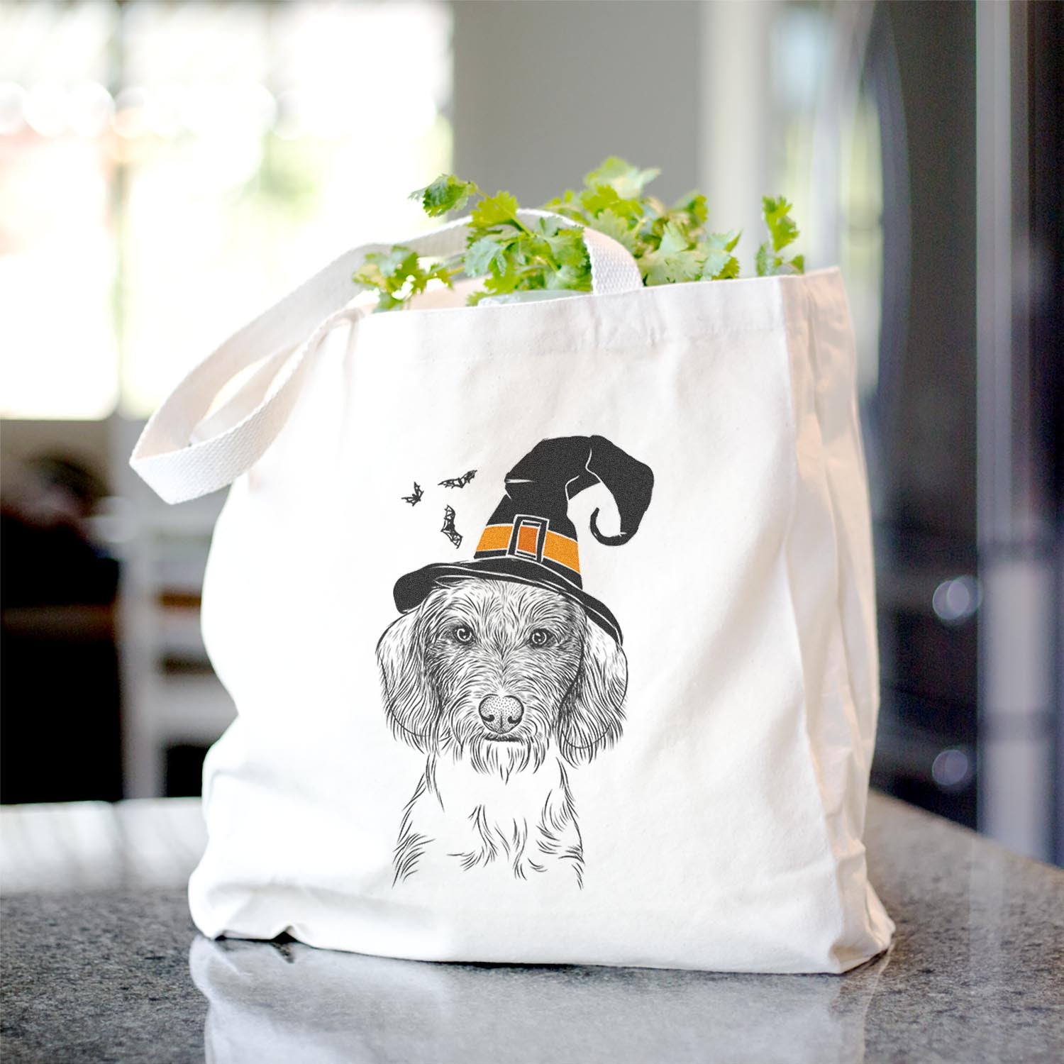 Almond the Wirehaired Dachshund - Tote Bag