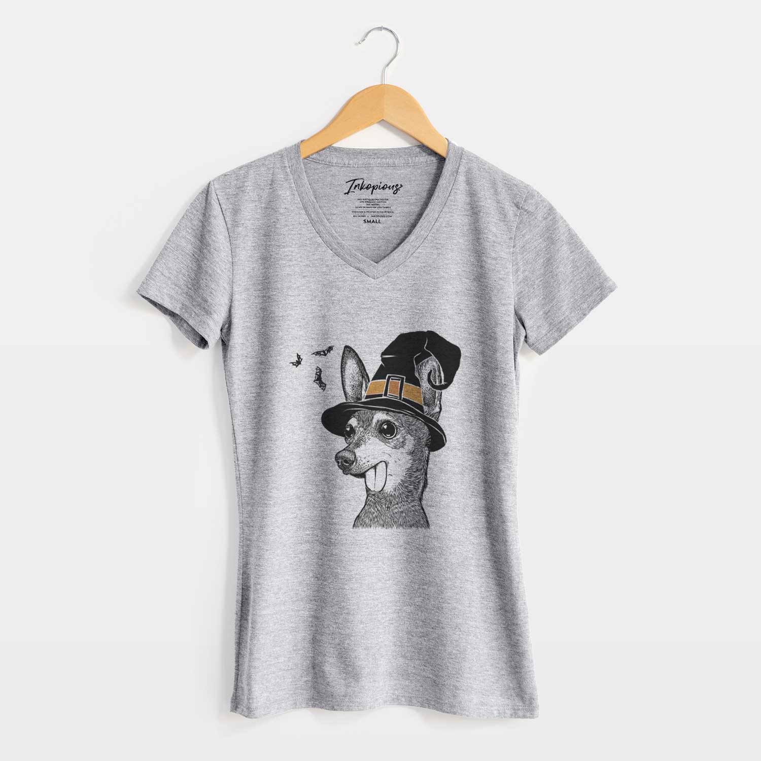 Witch Aaron the Chihuahua - Women's V-neck Shirt