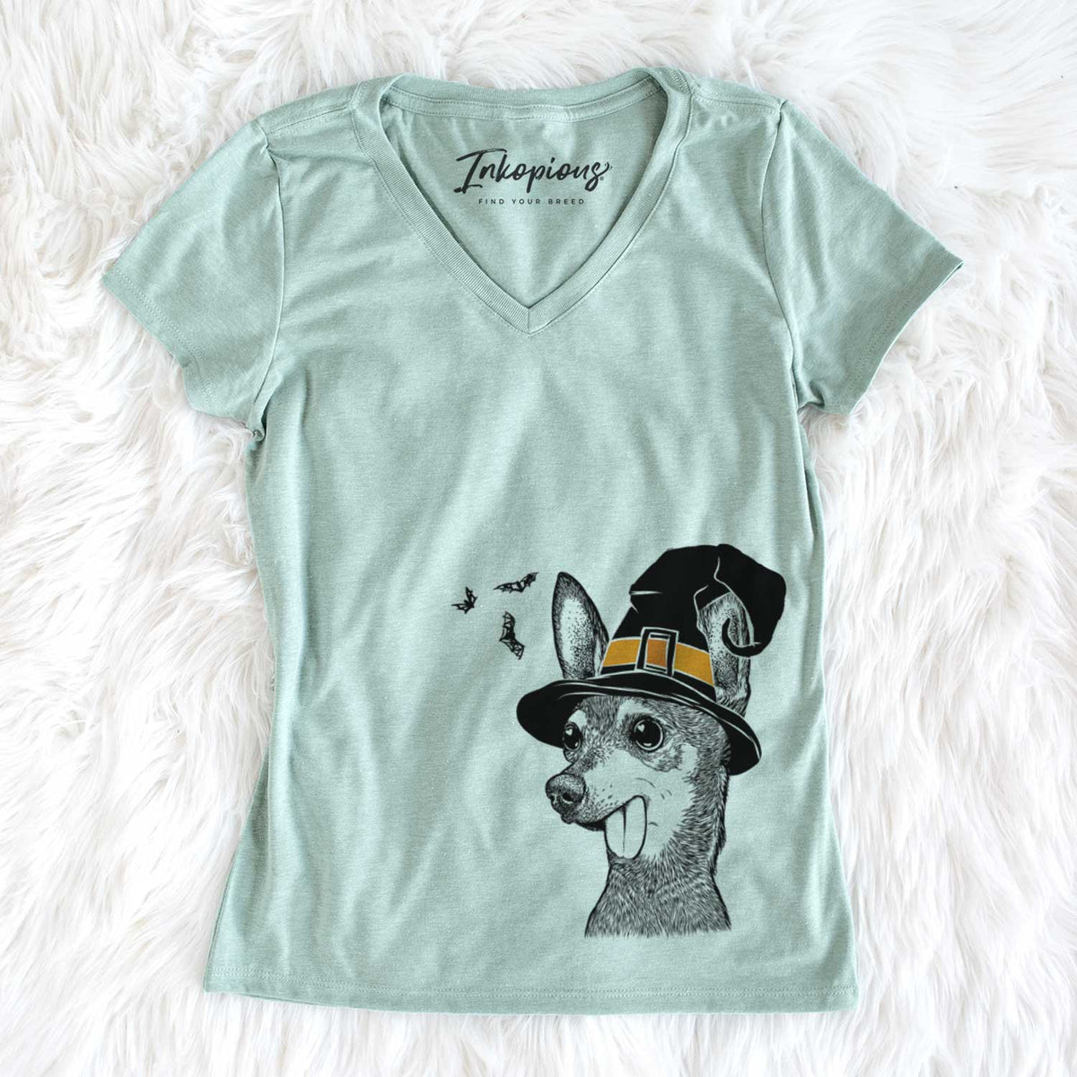 Witch Aaron the Chihuahua - Women&#39;s V-neck Shirt