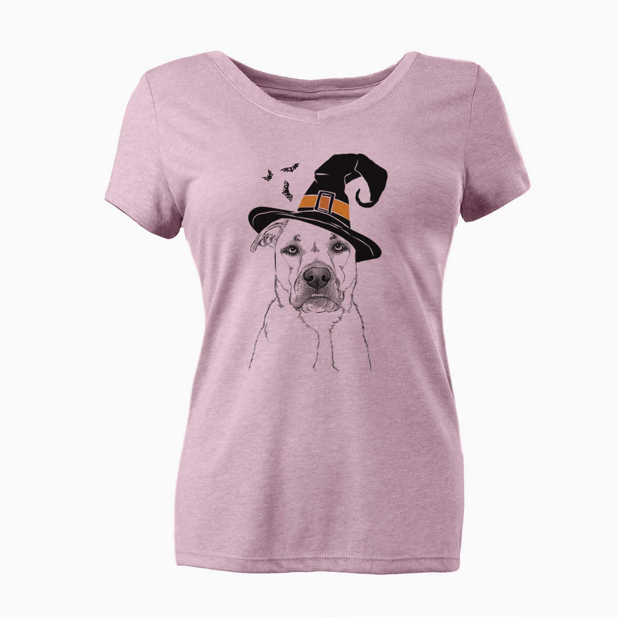 Witch Abby the Boxer Beagle Mix - Women's V-neck Shirt