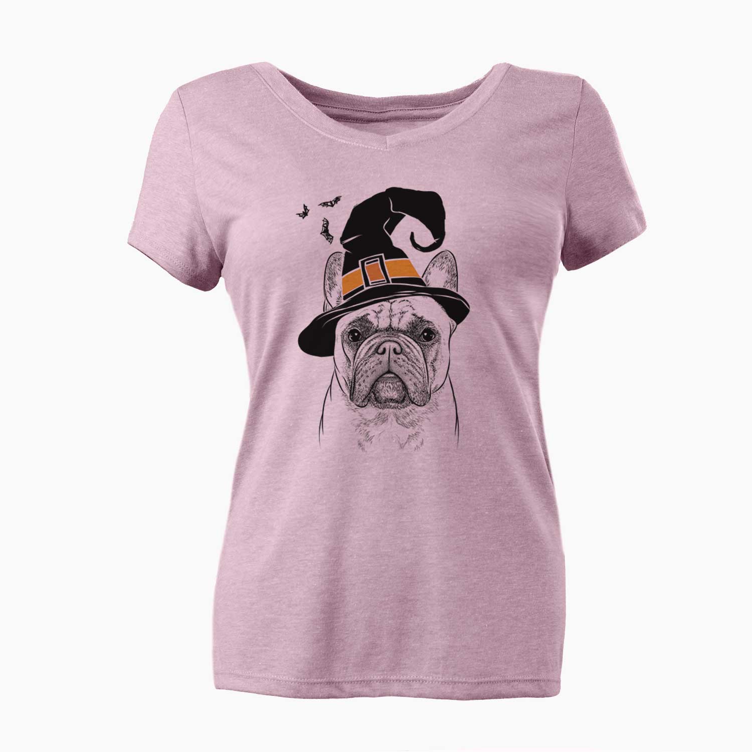 Witch Acelynn the French Bulldog - Women's V-neck Shirt