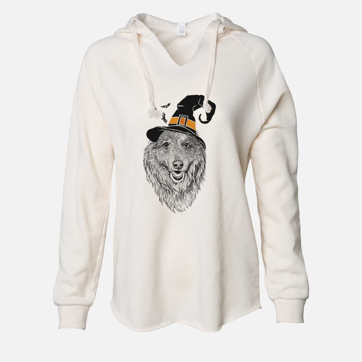 Witch Addie the Collie Mix - Cali Wave Hooded Sweatshirt