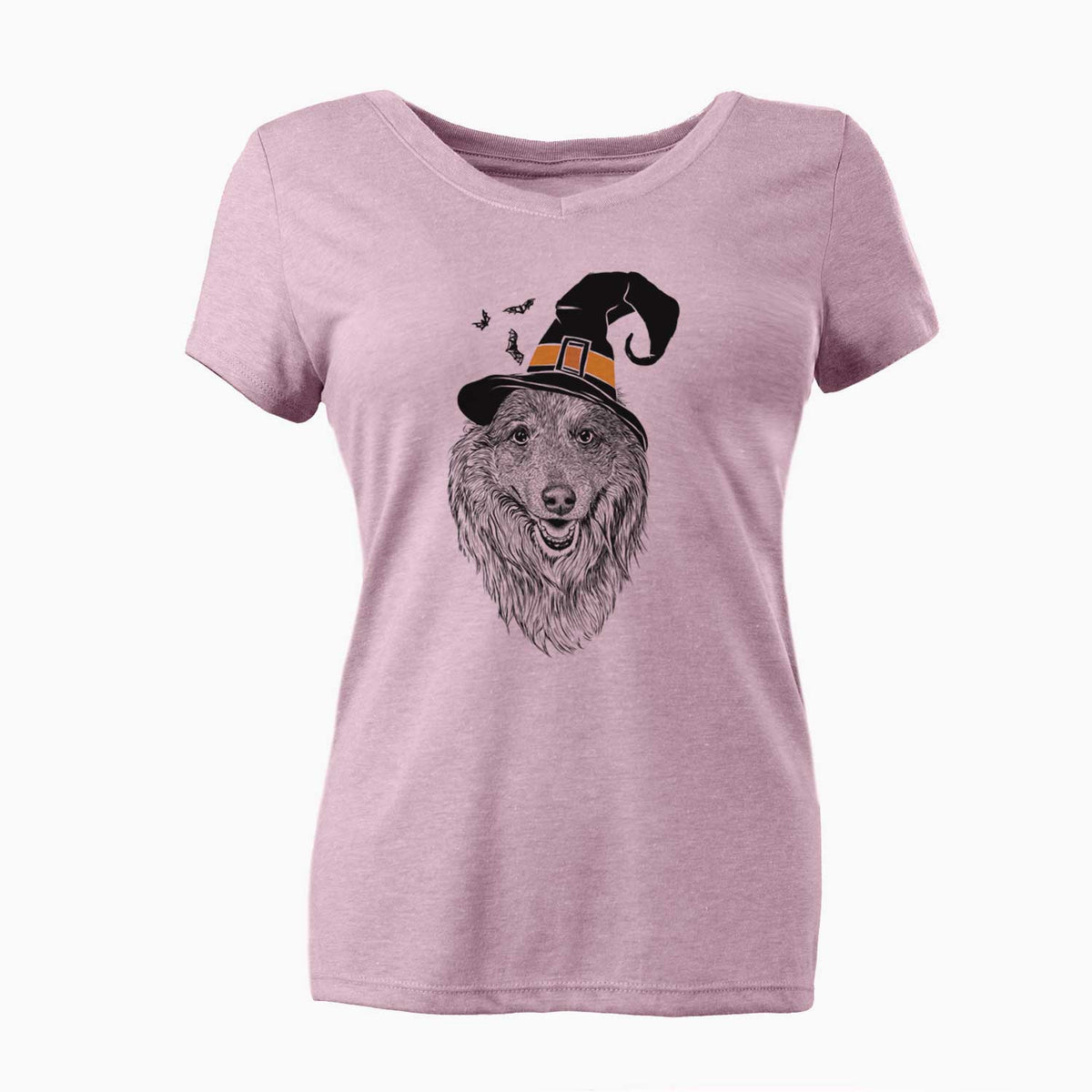 Witch Addie the Collie Mix - Women's V-neck Shirt