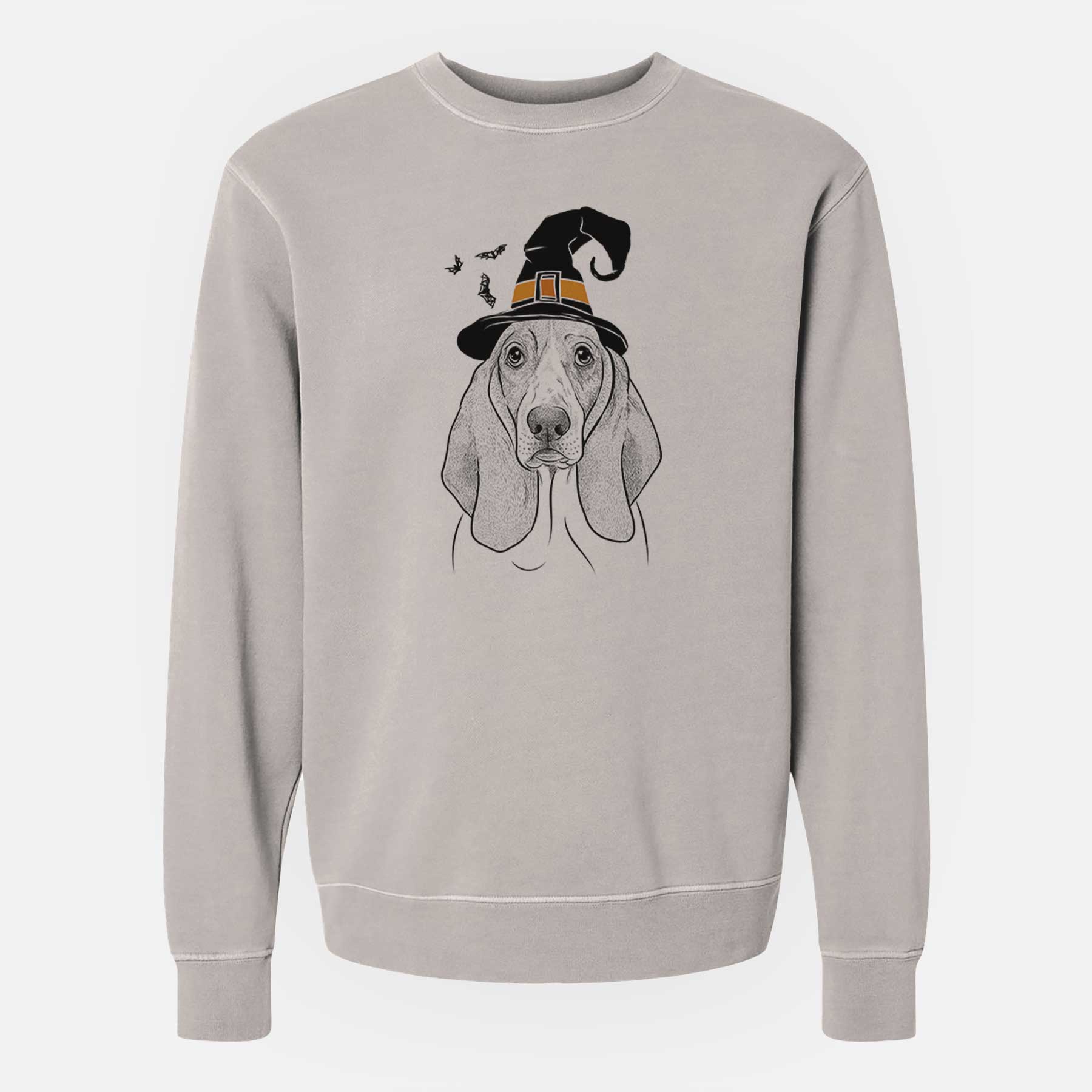 Witch Addison the Basset Hound - Unisex Pigment Dyed Crew Sweatshirt