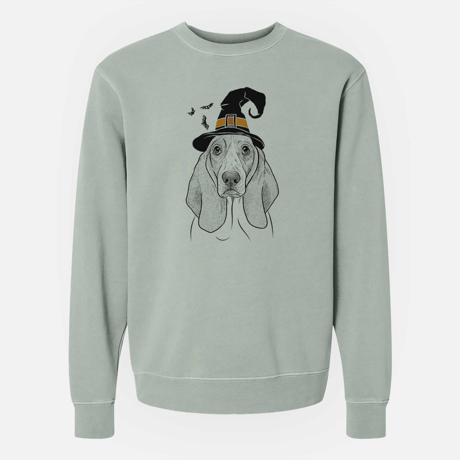 Witch Addison the Basset Hound - Unisex Pigment Dyed Crew Sweatshirt