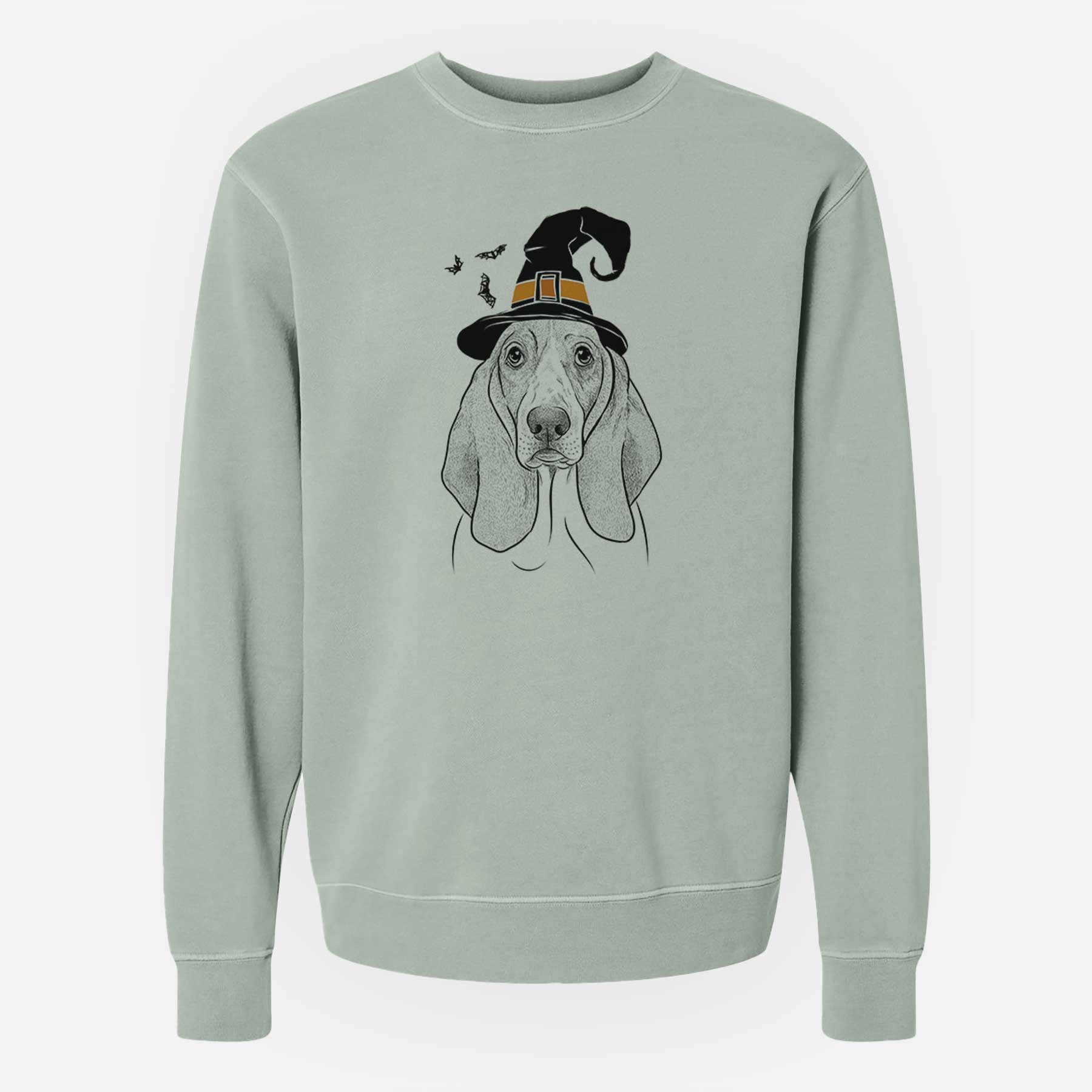 Witch Addison the Basset Hound - Unisex Pigment Dyed Crew Sweatshirt