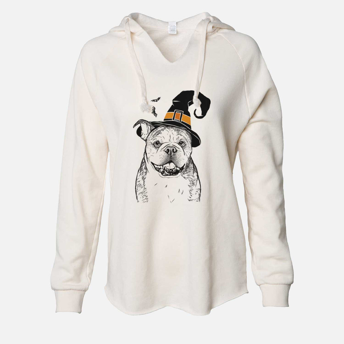 Witch Agatha the Boston Bulldog - Cali Wave Hooded Sweatshirt