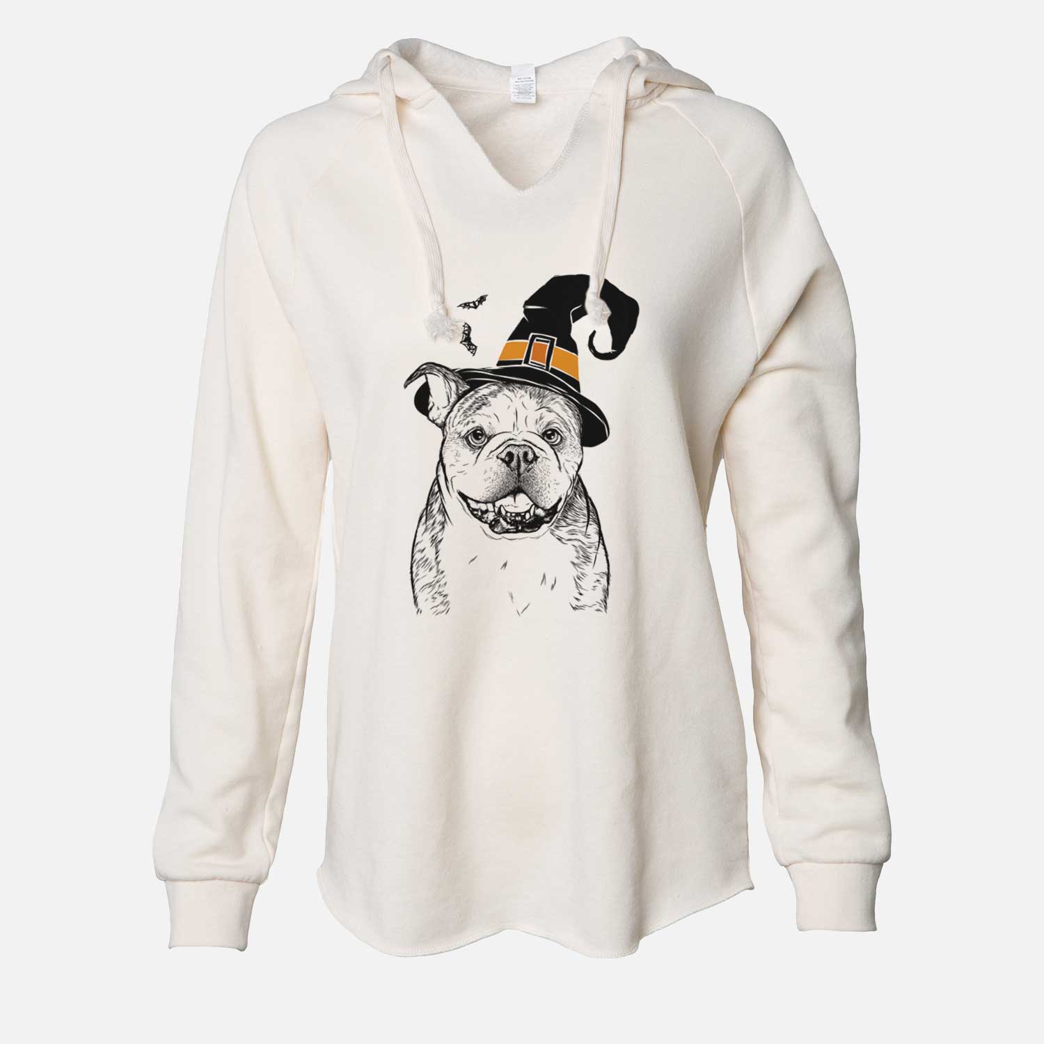 Witch Agatha the Boston Bulldog - Cali Wave Hooded Sweatshirt