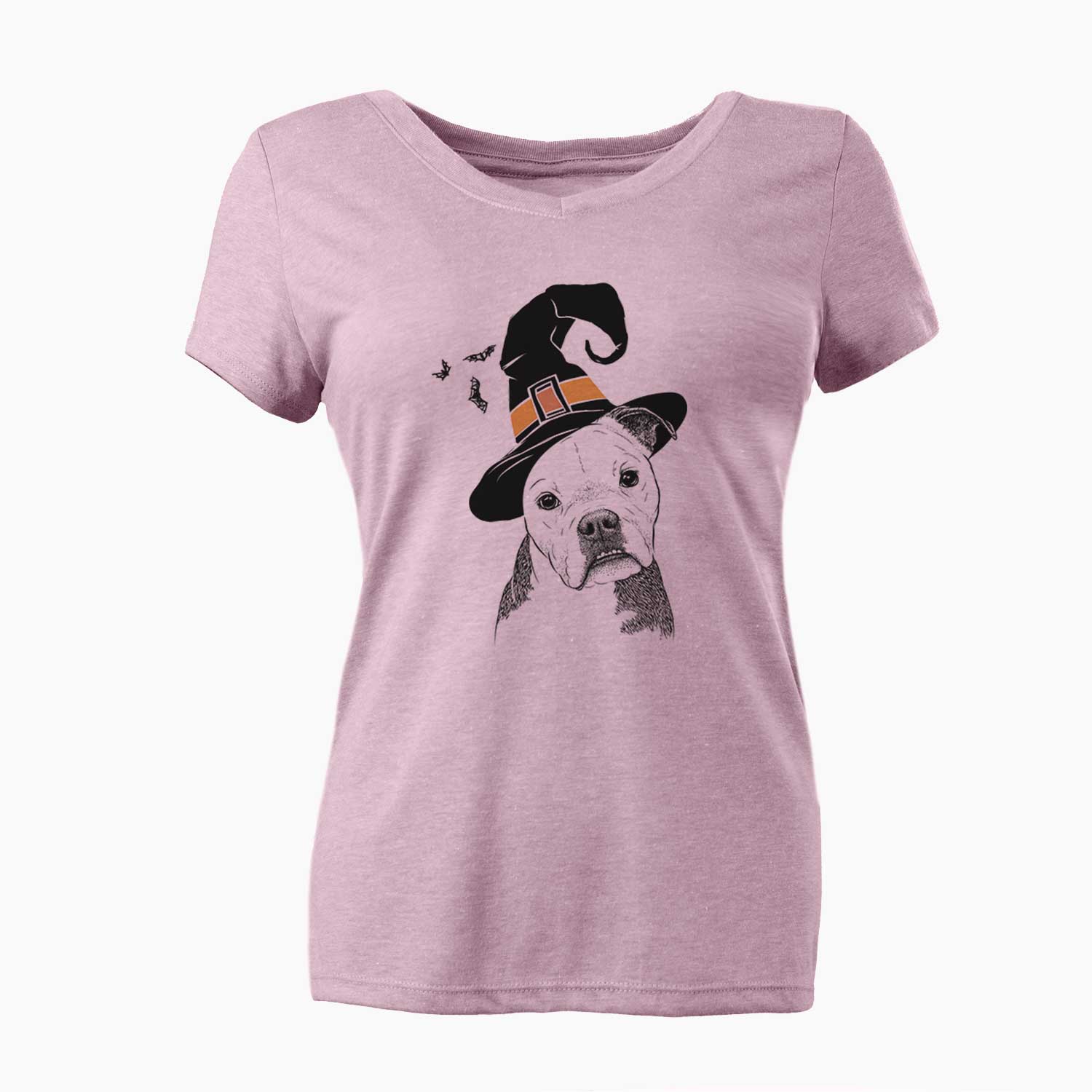 Witch Aggy the Olde English Bulldogge - Women's V-neck Shirt