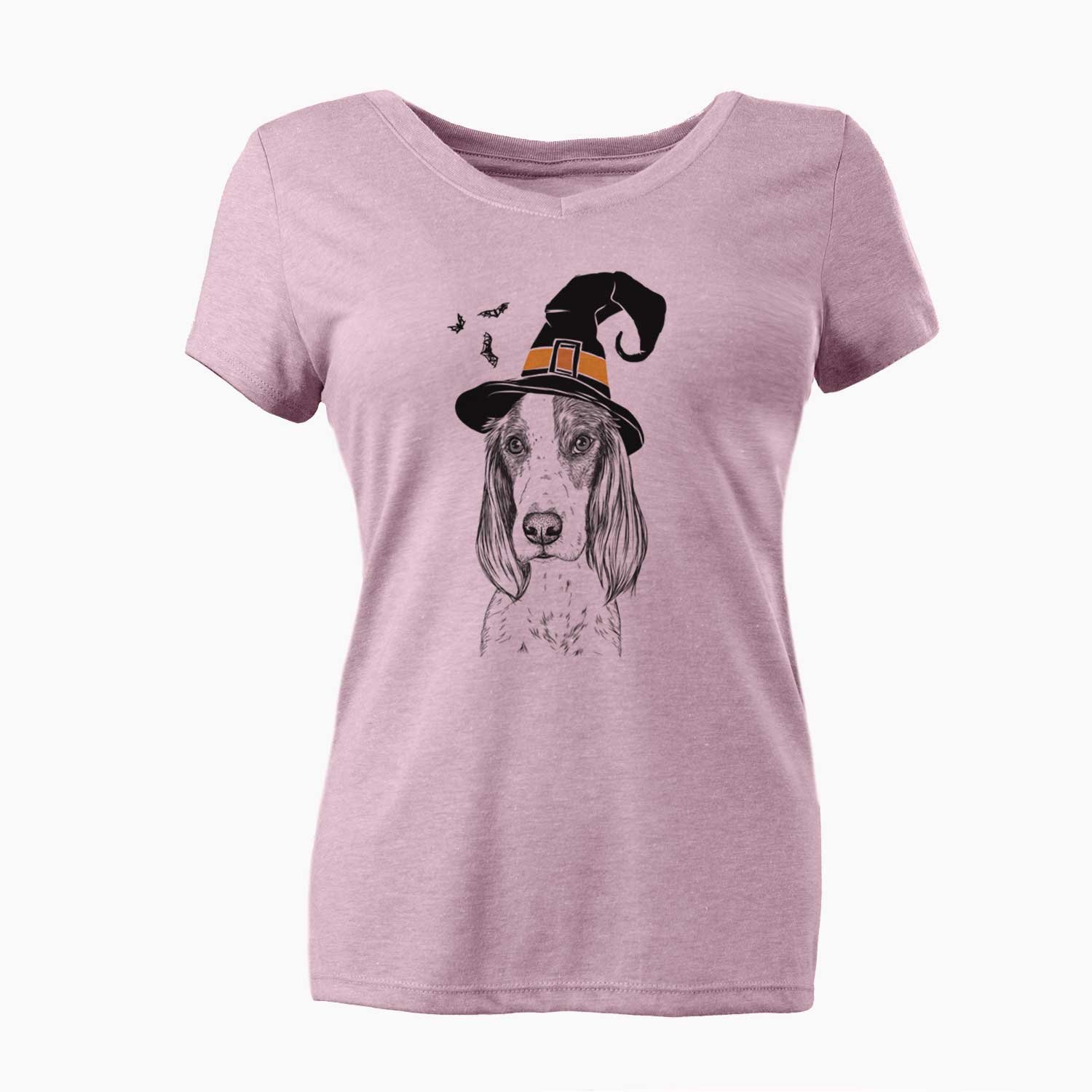 Witch Aline the Irish Red and White Setter - Women's V-neck Shirt