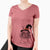 Witch Almond the Wirehaired Dachshund - Women's V-neck Shirt