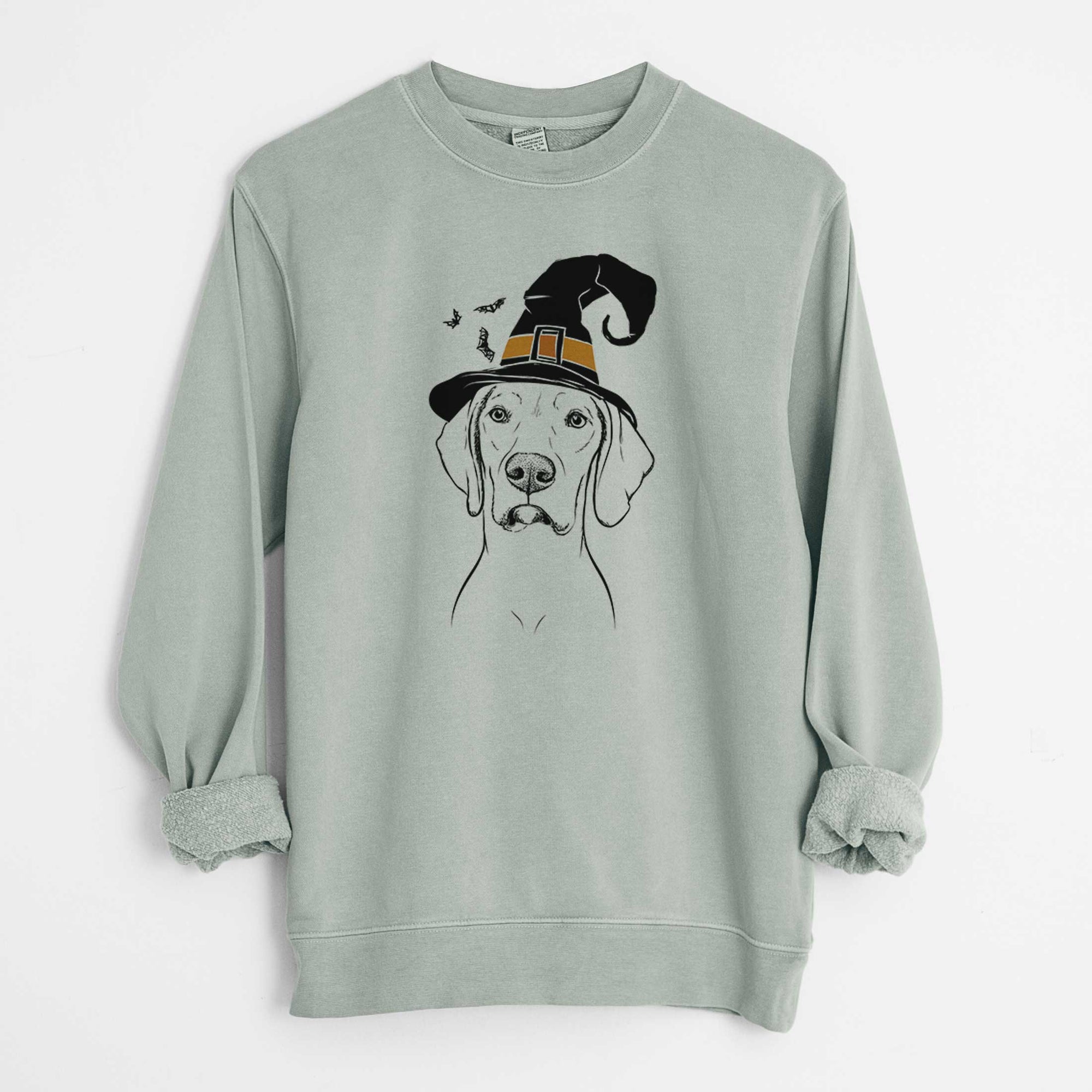 Witch Almond the Vizmaraner - Unisex Pigment Dyed Crew Sweatshirt