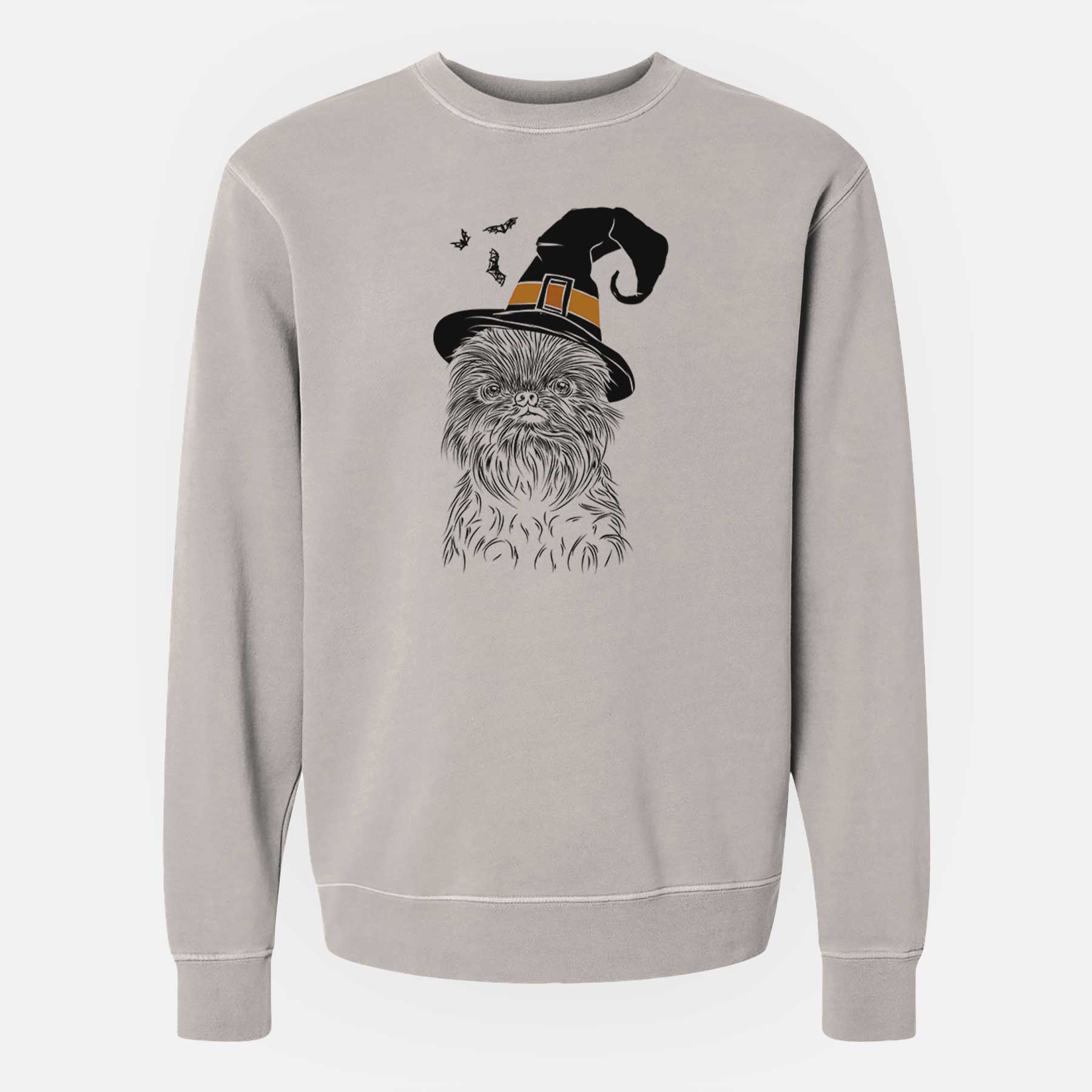 Witch Alo the Brussels Griffon - Unisex Pigment Dyed Crew Sweatshirt