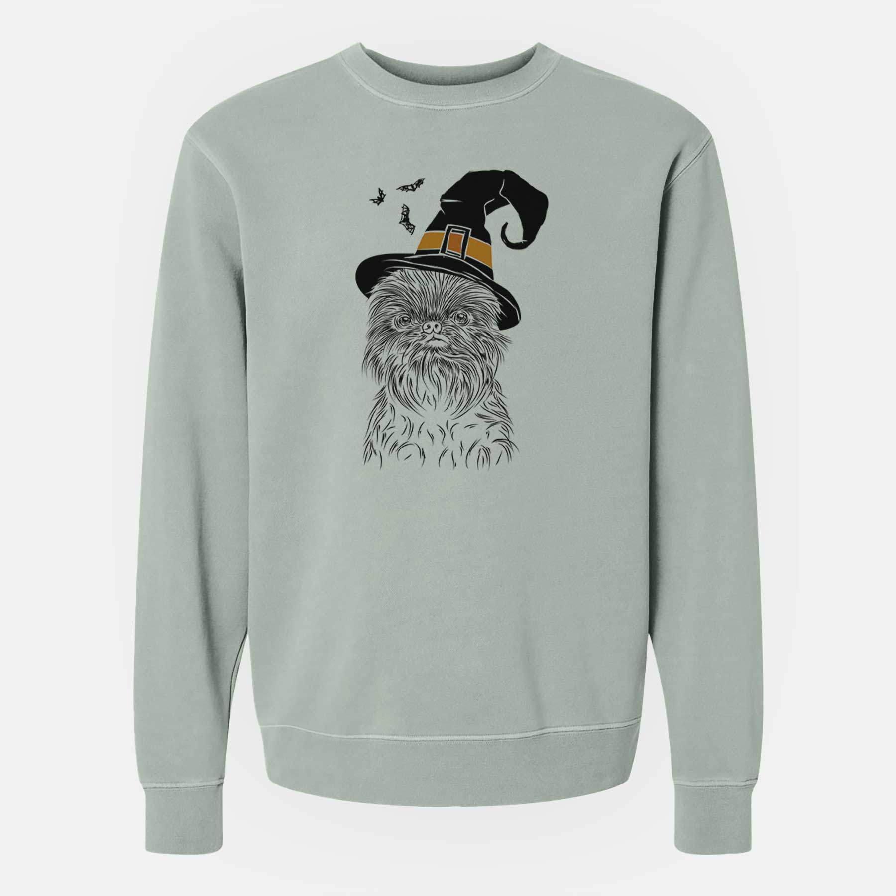 Witch Alo the Brussels Griffon - Unisex Pigment Dyed Crew Sweatshirt