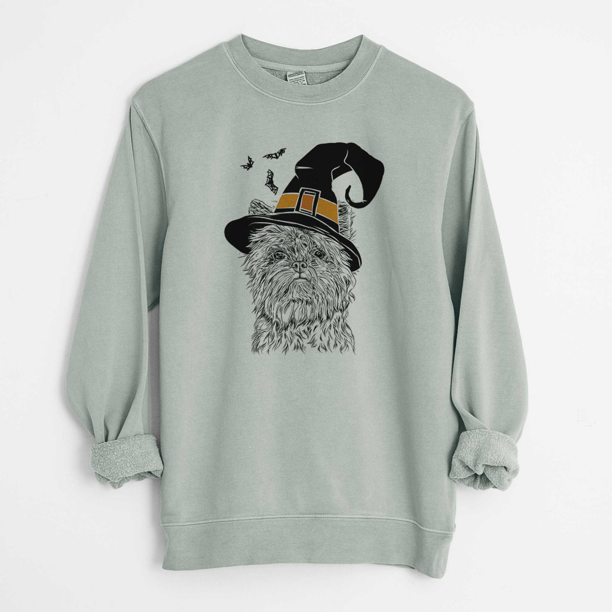 Witch Alvin the Affenpinscher - Unisex Pigment Dyed Crew Sweatshirt