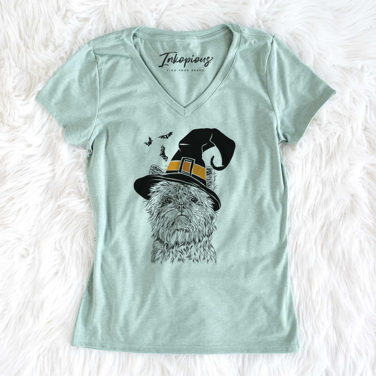 Witch Alvin the Affenpinscher - Women's V-neck Shirt
