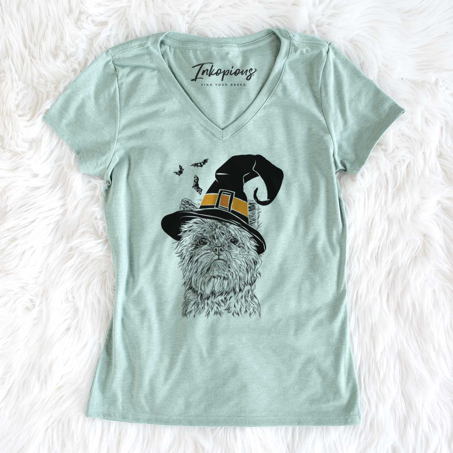 Witch Alvin the Affenpinscher - Women's V-neck Shirt