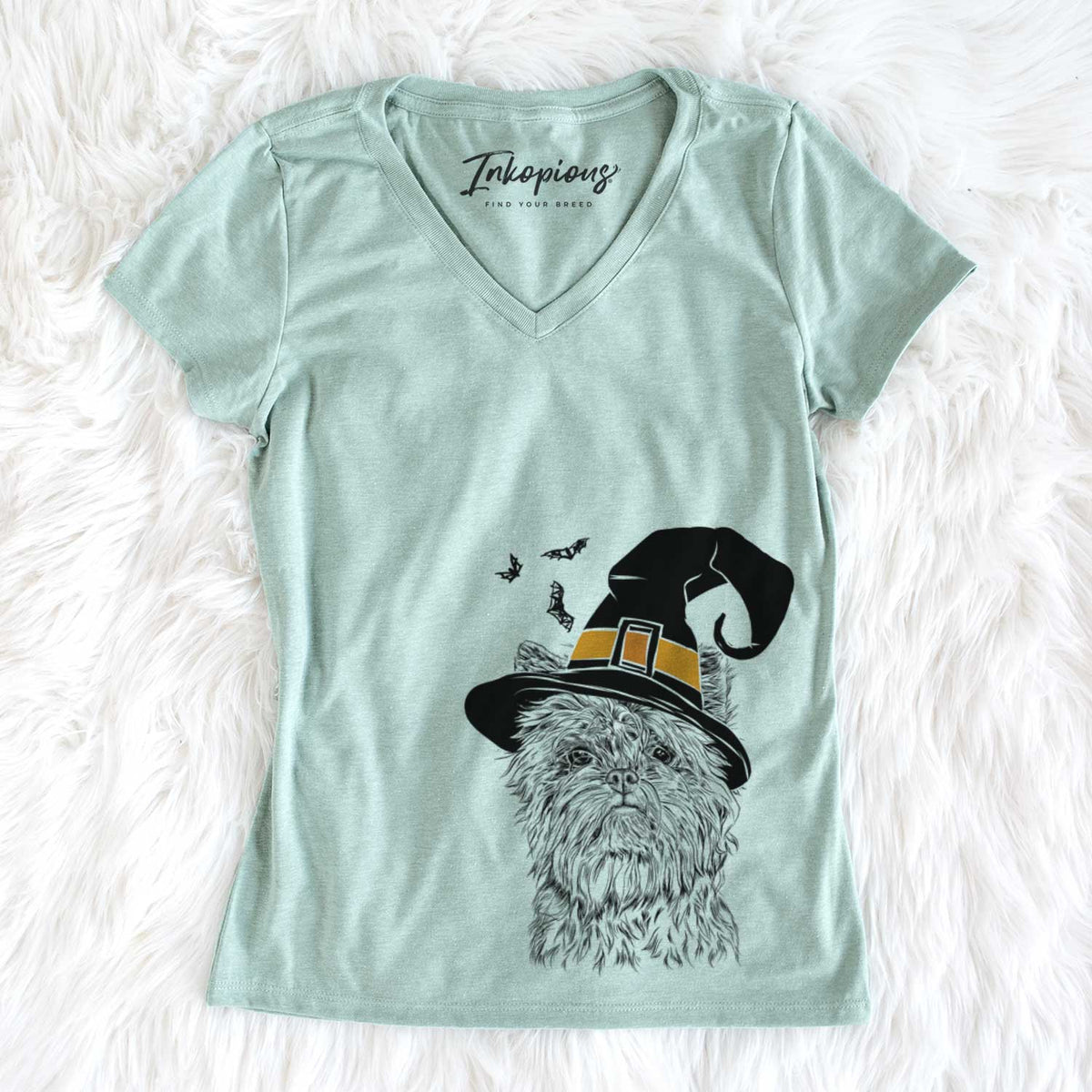 Witch Alvin the Affenpinscher - Women&#39;s V-neck Shirt