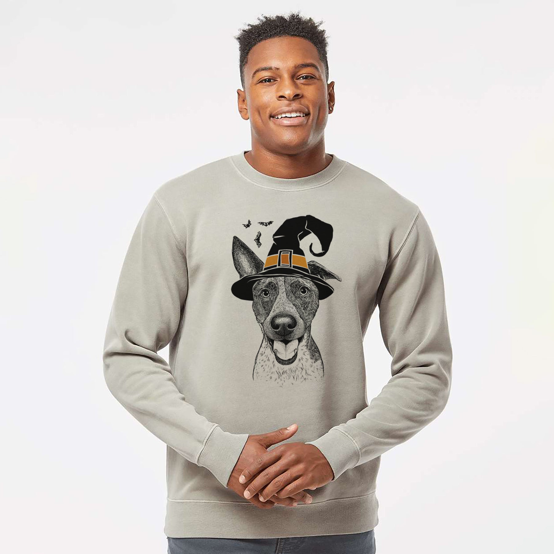 Witch Amigo the Heeler Mix - Unisex Pigment Dyed Crew Sweatshirt