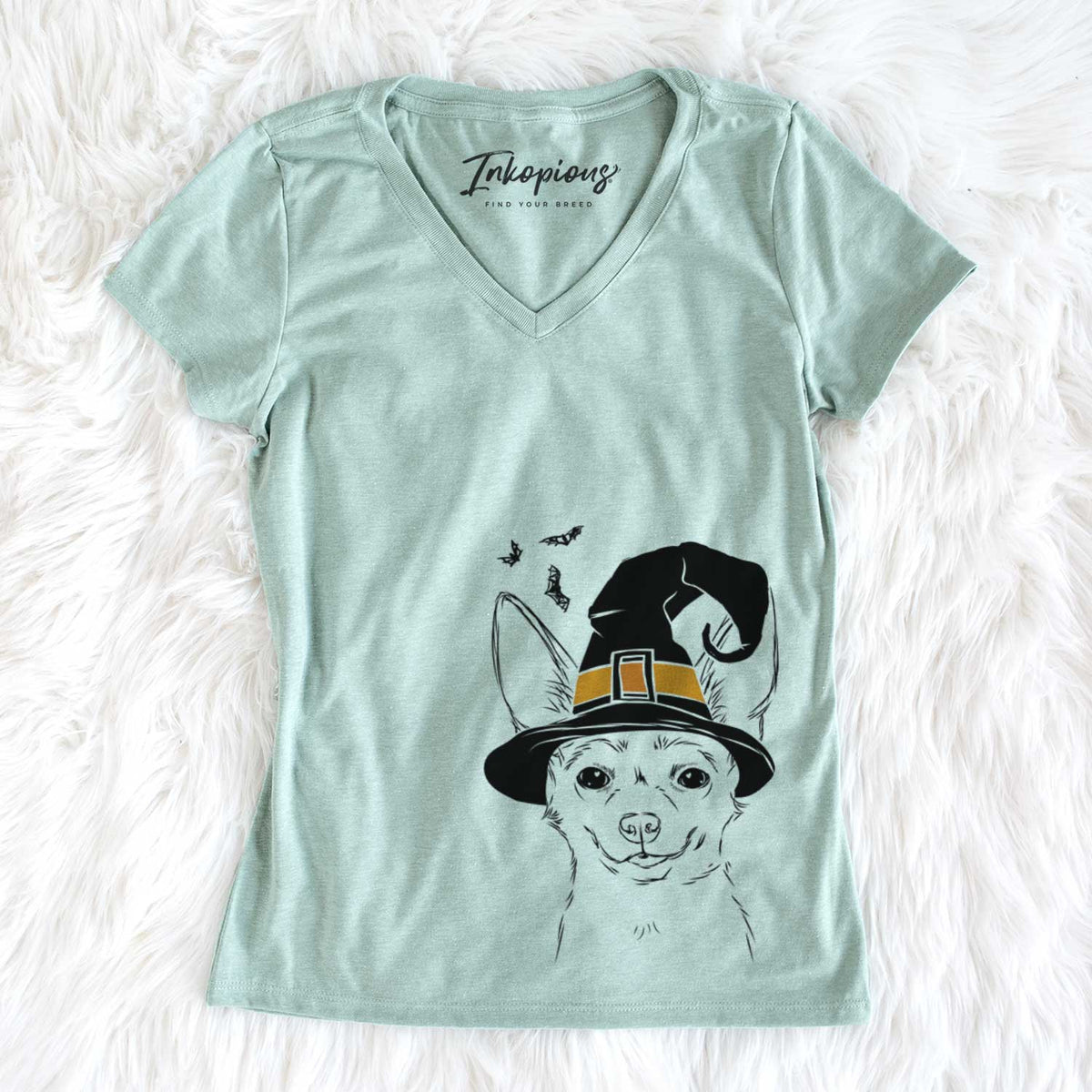 Witch Amos the Chihuahua - Women&#39;s V-neck Shirt