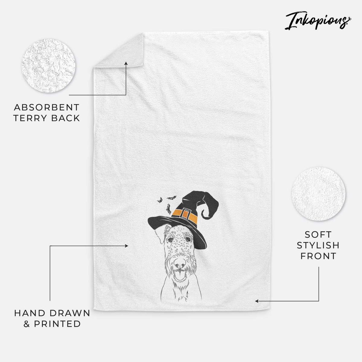 Andy the Airedale Terrier Decorative Hand Towel