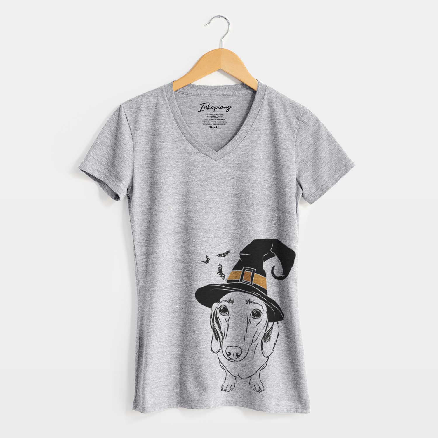 Witch Annabelle the Dachshund - Women's V-neck Shirt