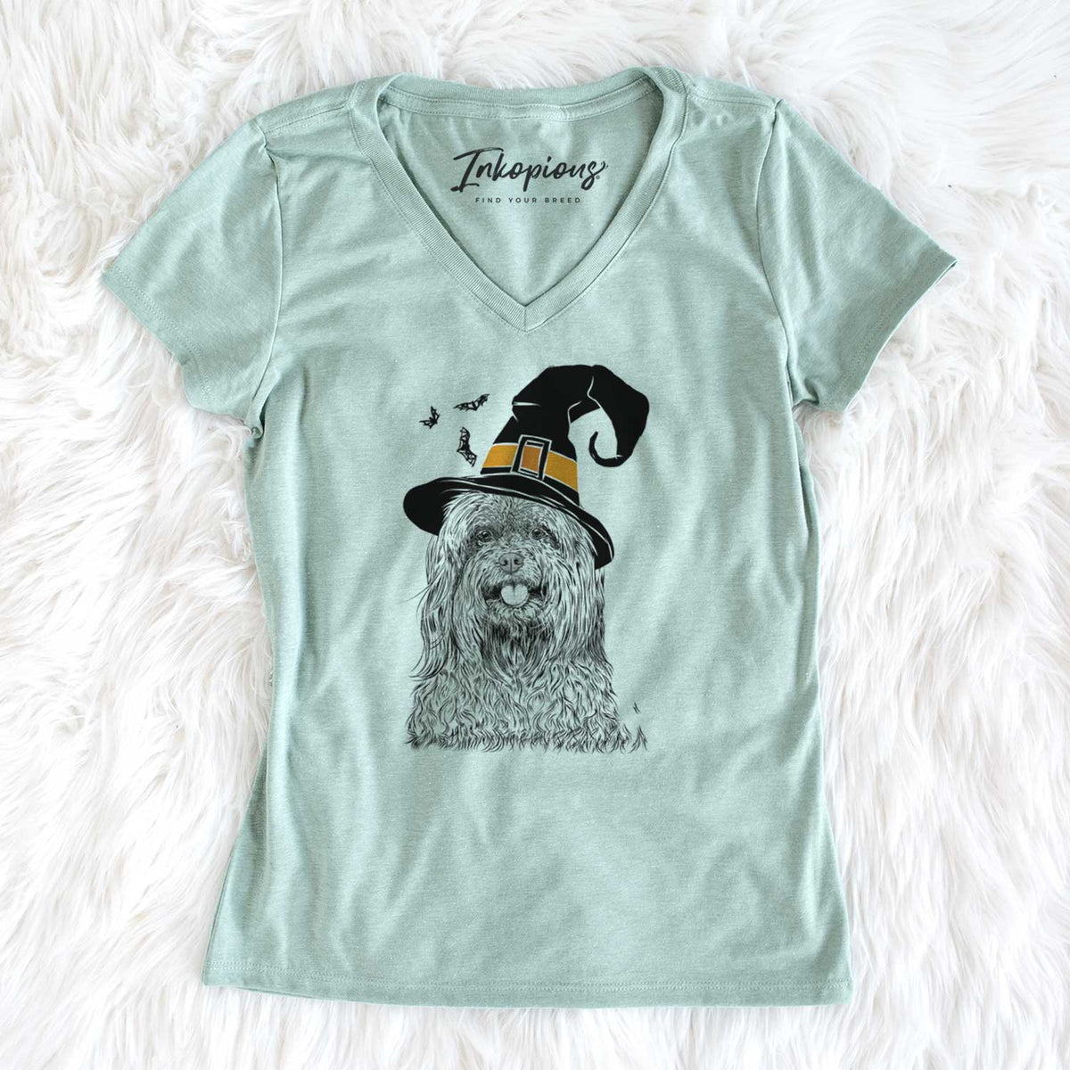 Witch Annie the Mixed Breed - Women's V-neck Shirt