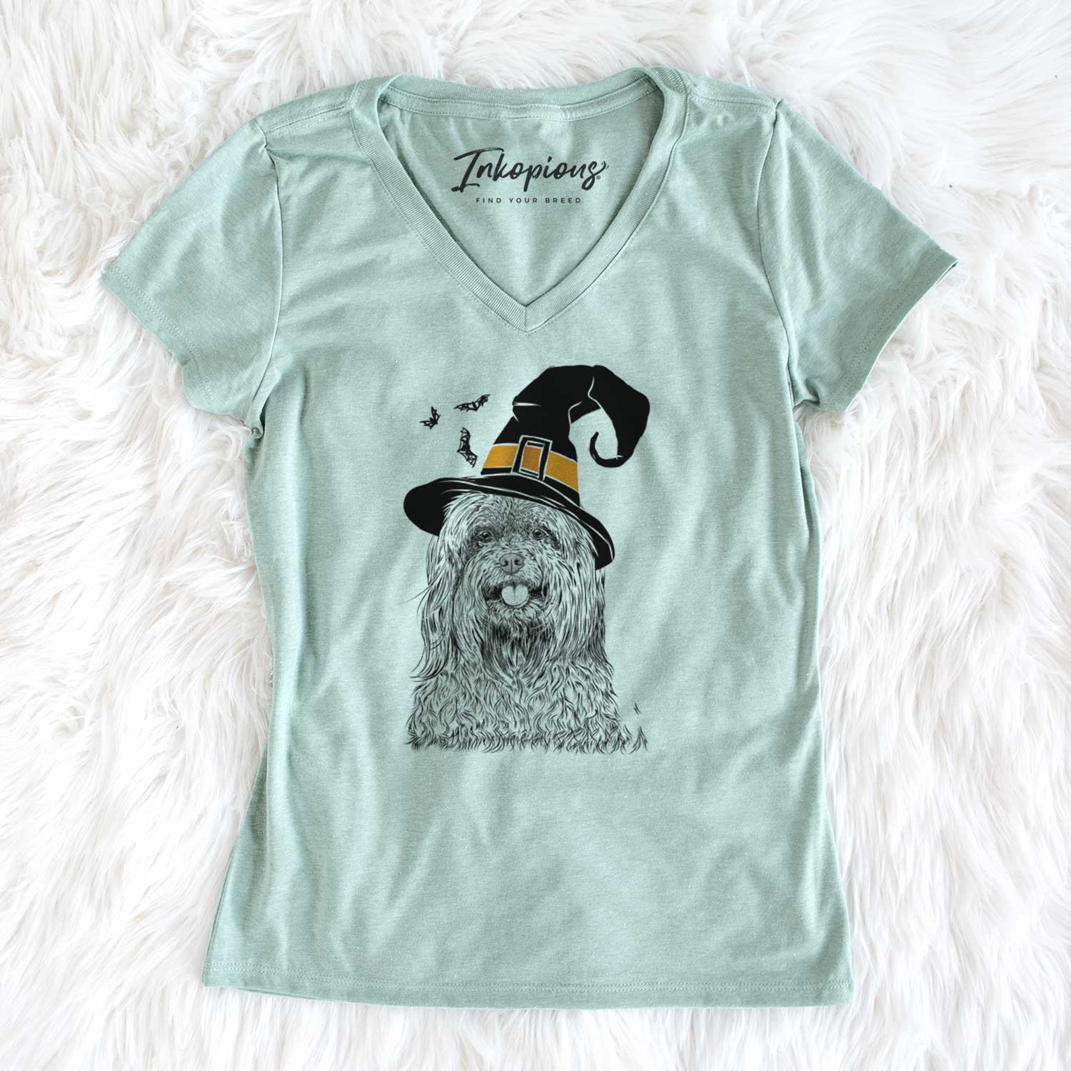 Witch Annie the Mixed Breed - Women's V-neck Shirt