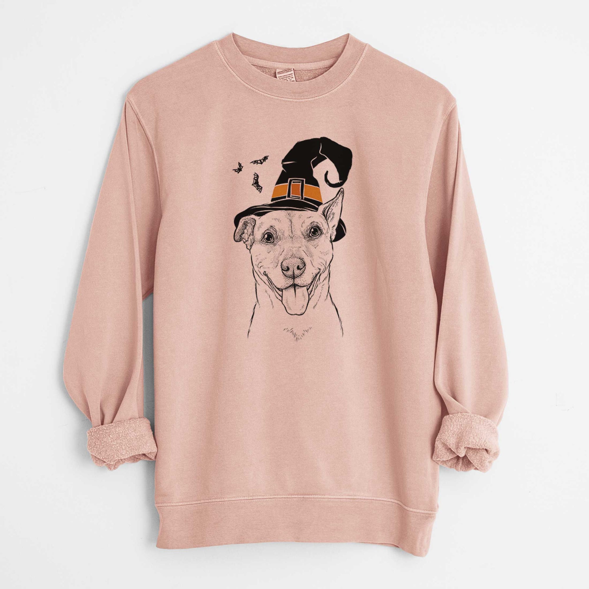 Witch Annie Belle the Pitbull Mix - Unisex Pigment Dyed Crew Sweatshirt