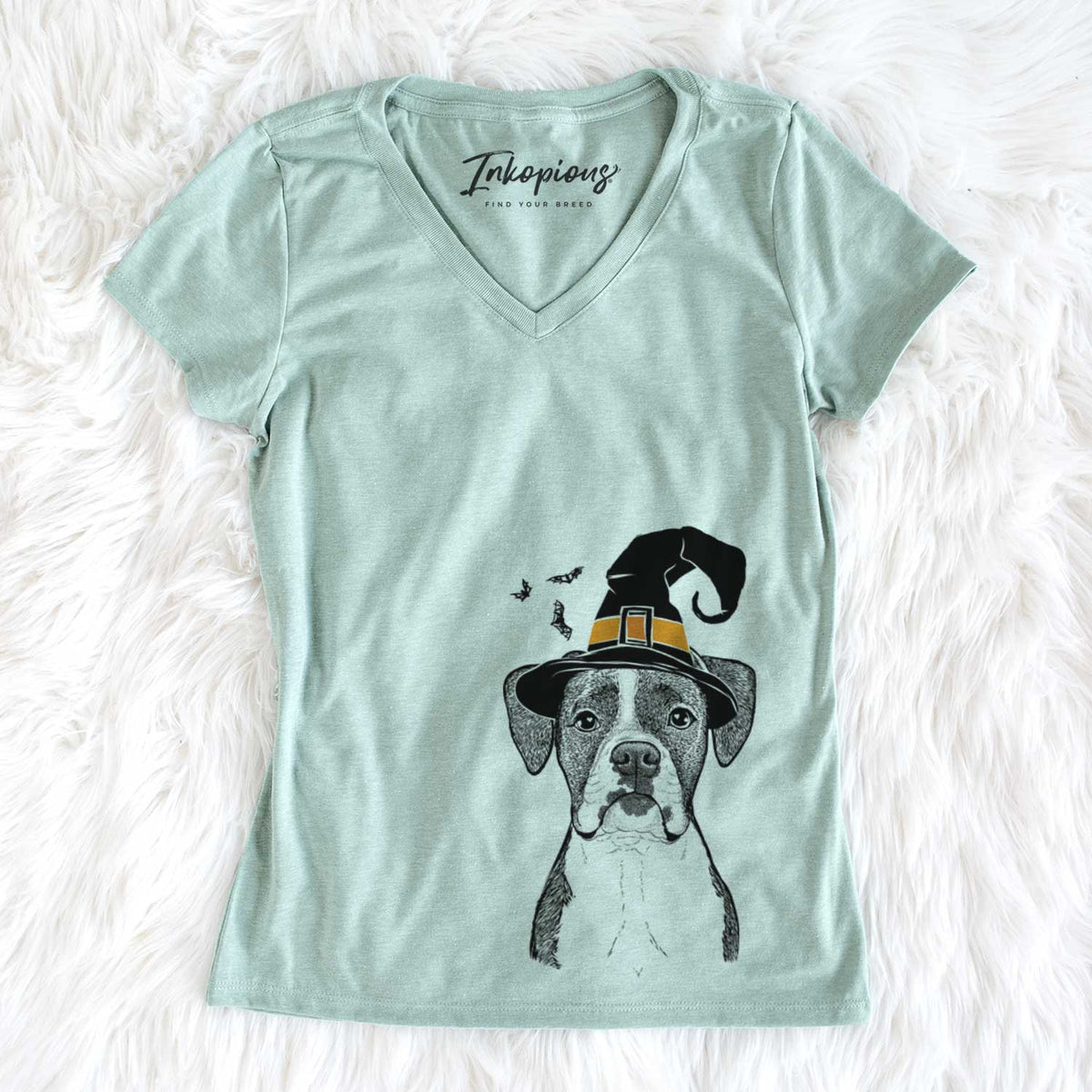 Witch Annie the Boxer - Women&#39;s V-neck Shirt