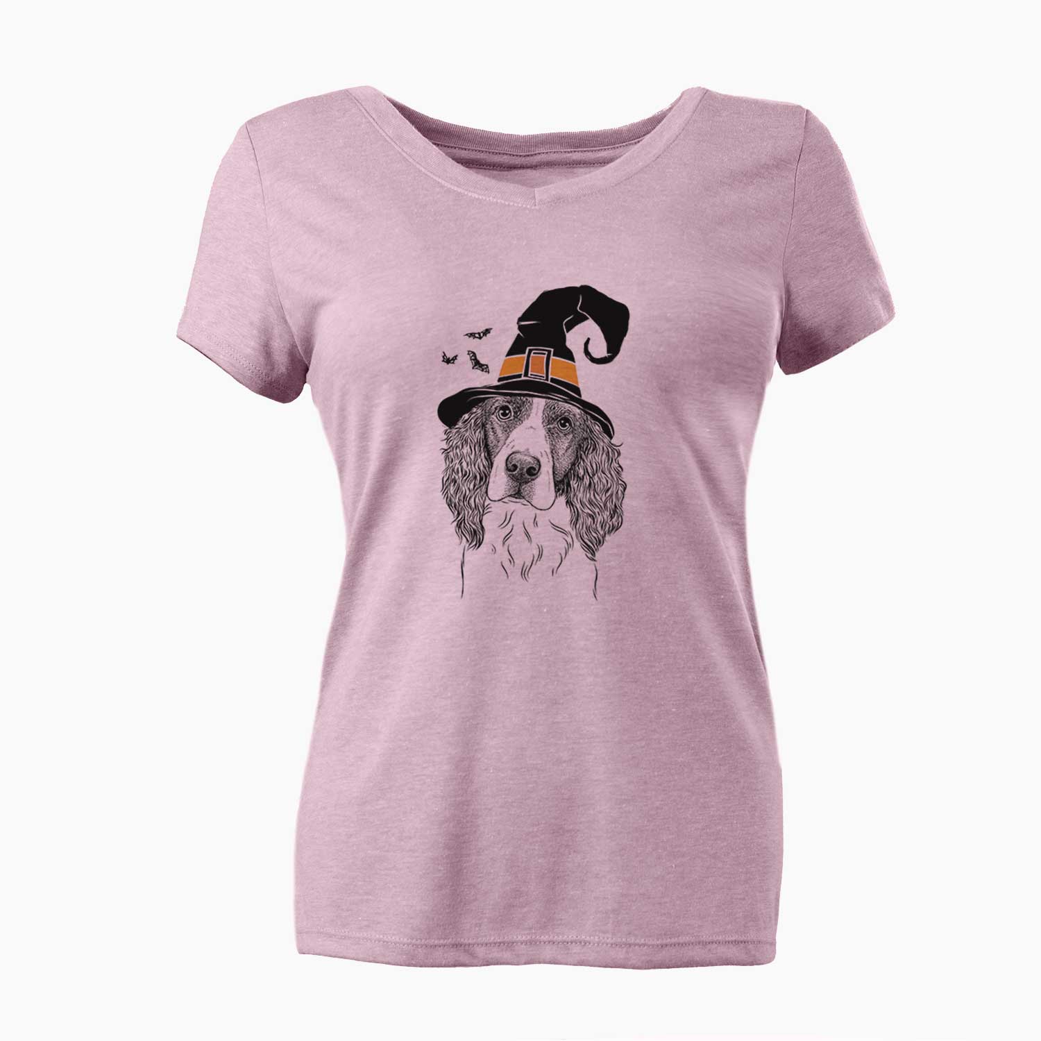 Witch Annie the English Springer Spaniel - Women's V-neck Shirt