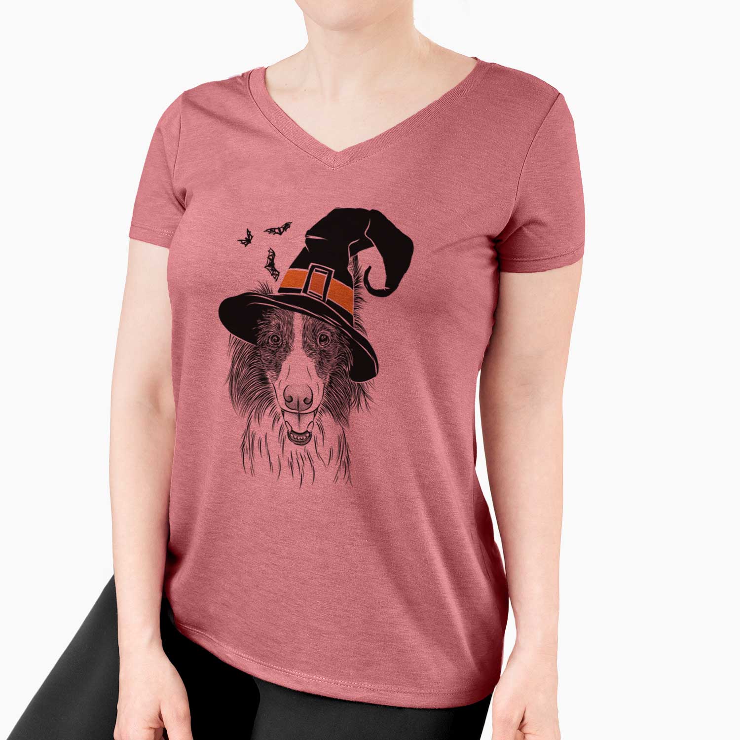 Witch Archie the Silken Windhound - Women's V-neck Shirt