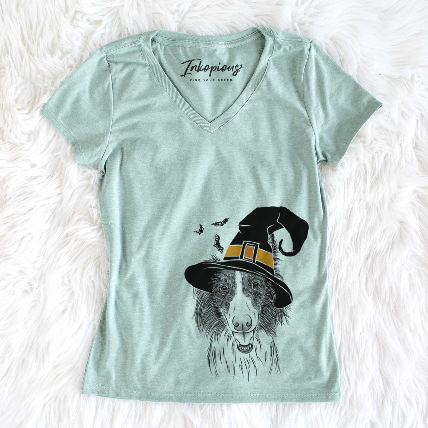 Witch Archie the Silken Windhound - Women's V-neck Shirt