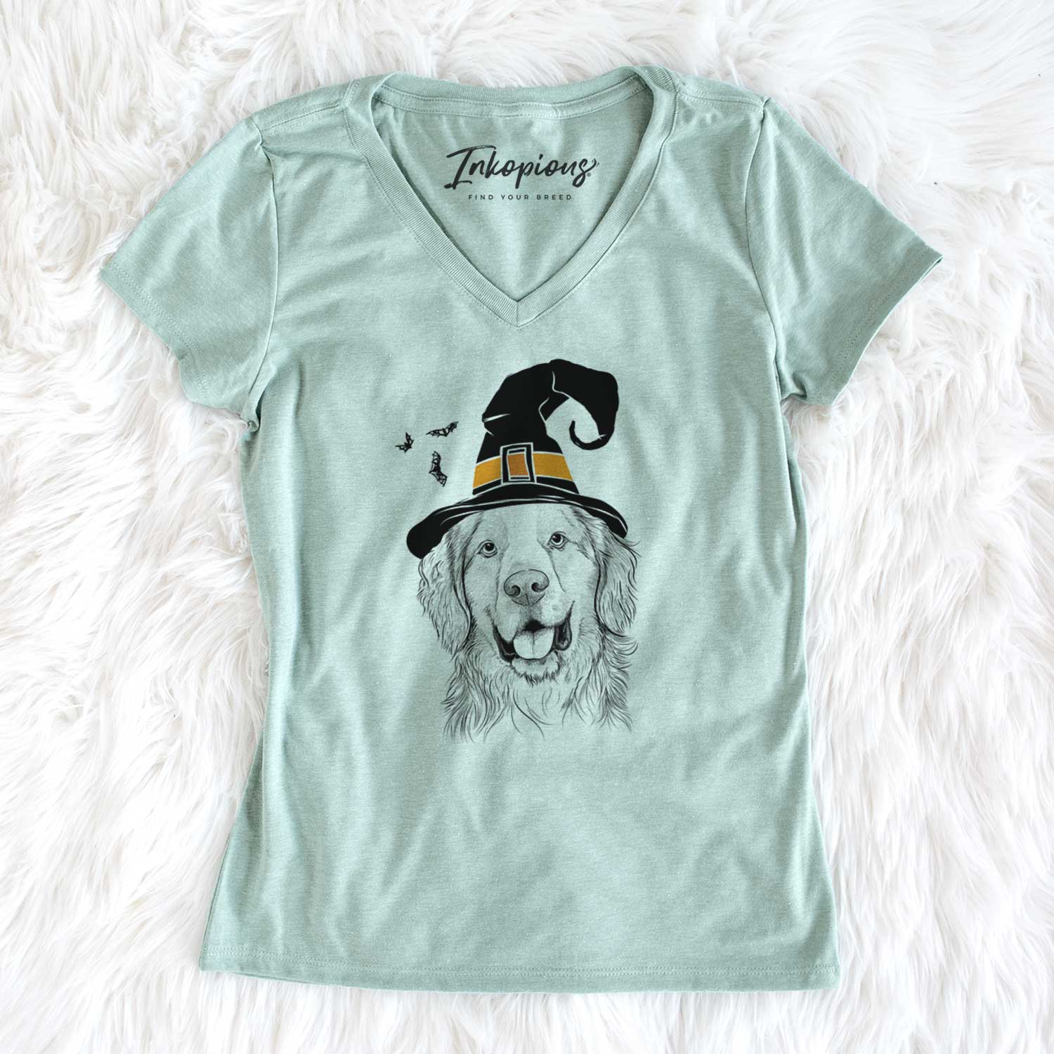 Witch Archie Benjamin the Mixed Breed - Women's V-neck Shirt