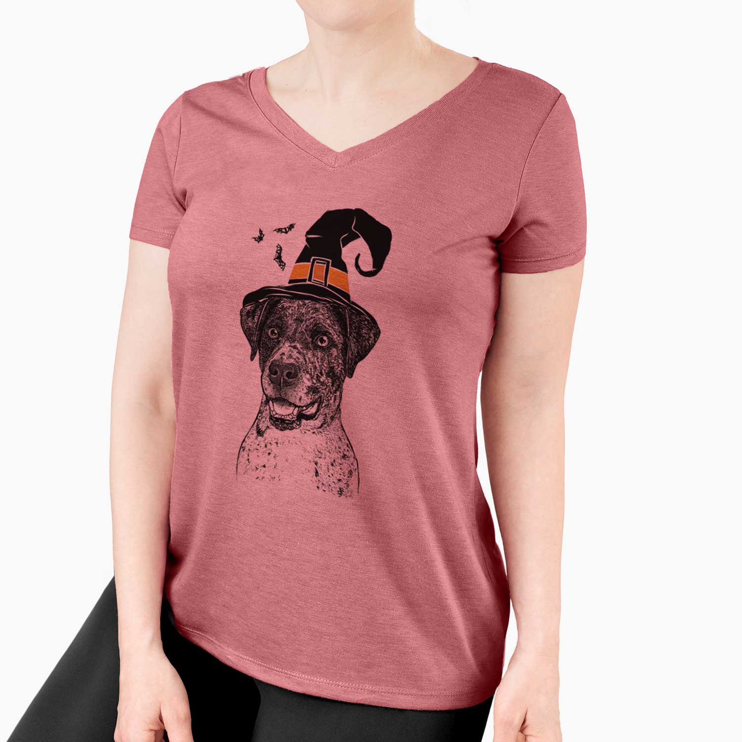 Witch Argos the Catahoula - Women's V-neck Shirt