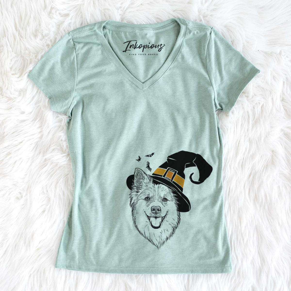 Witch Ari the Icelandic Sheepdog - Women&#39;s V-neck Shirt