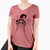 Witch Asa the Havanese - Women's V-neck Shirt