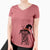 Witch Athena the Merle Great Dane - Women's V-neck Shirt