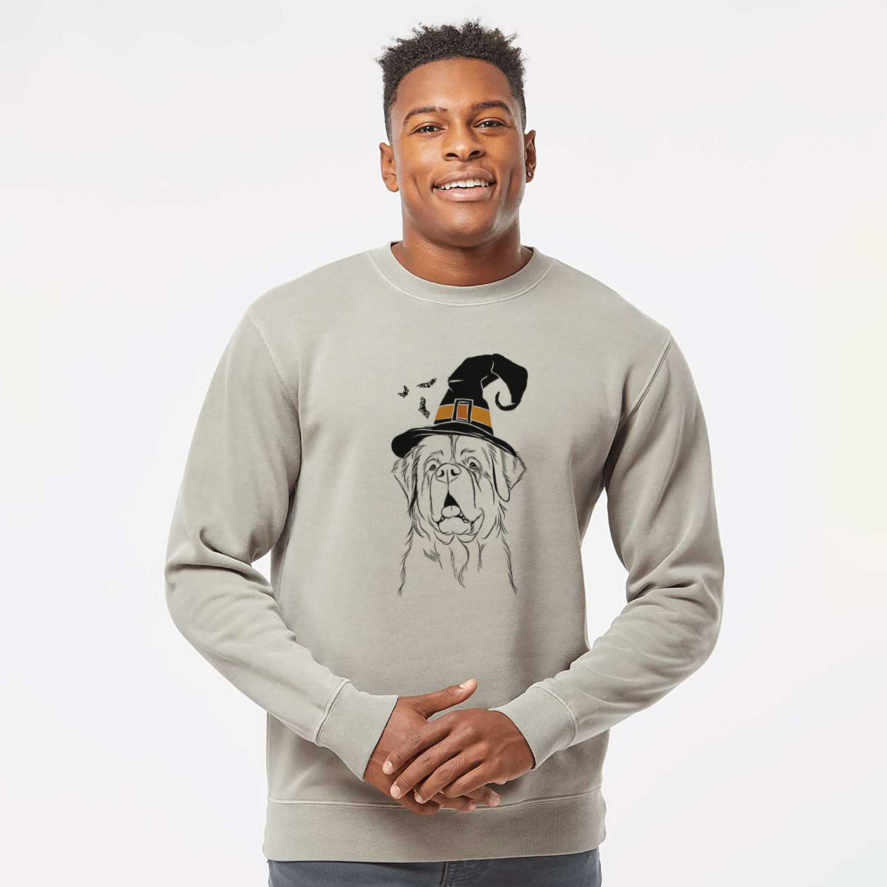 Witch Atlas the Saint Bernard - Unisex Pigment Dyed Crew Sweatshirt