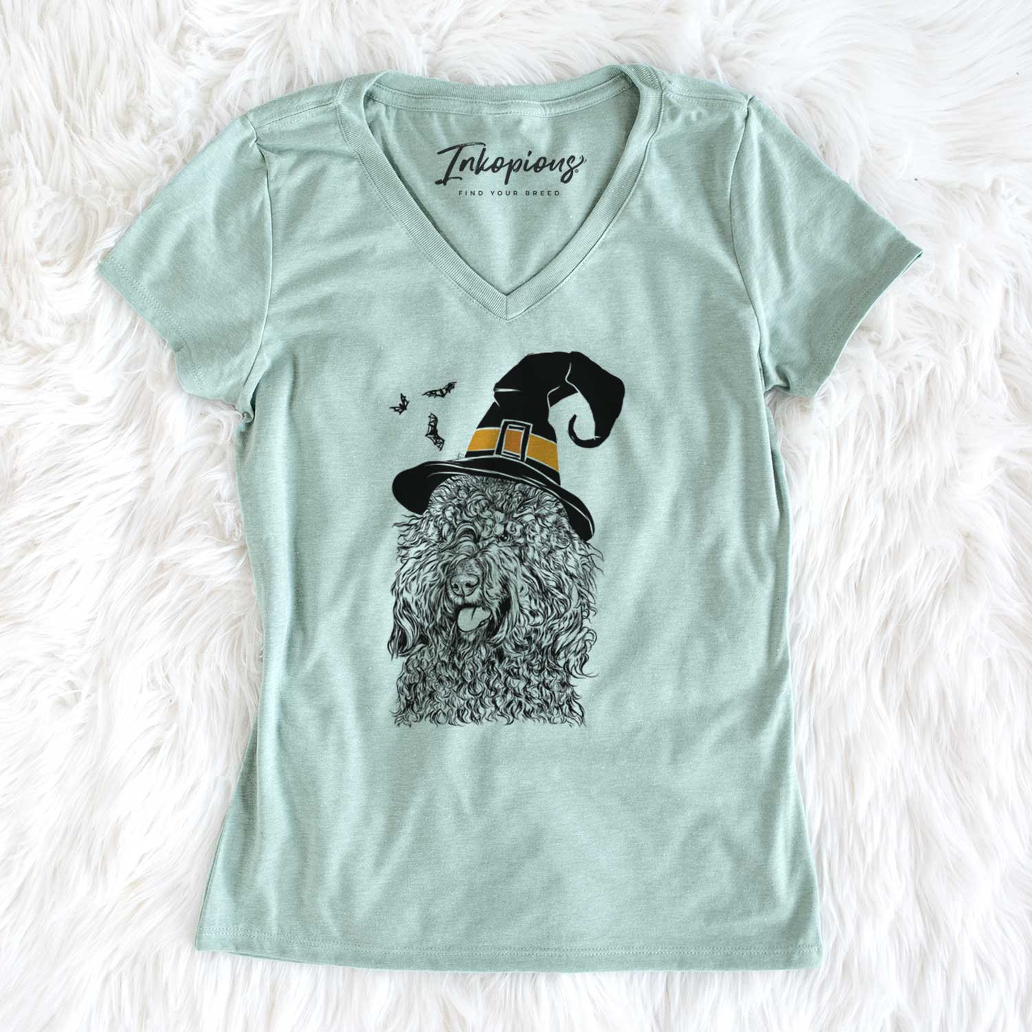 Witch Babs the Barbet - Women's V-neck Shirt