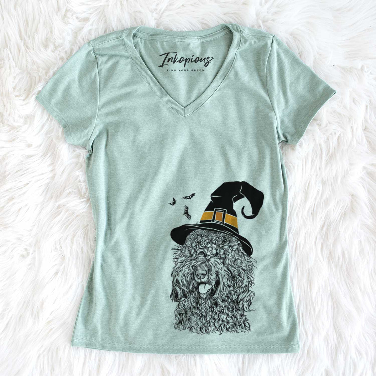 Witch Babs the Barbet - Women&#39;s V-neck Shirt