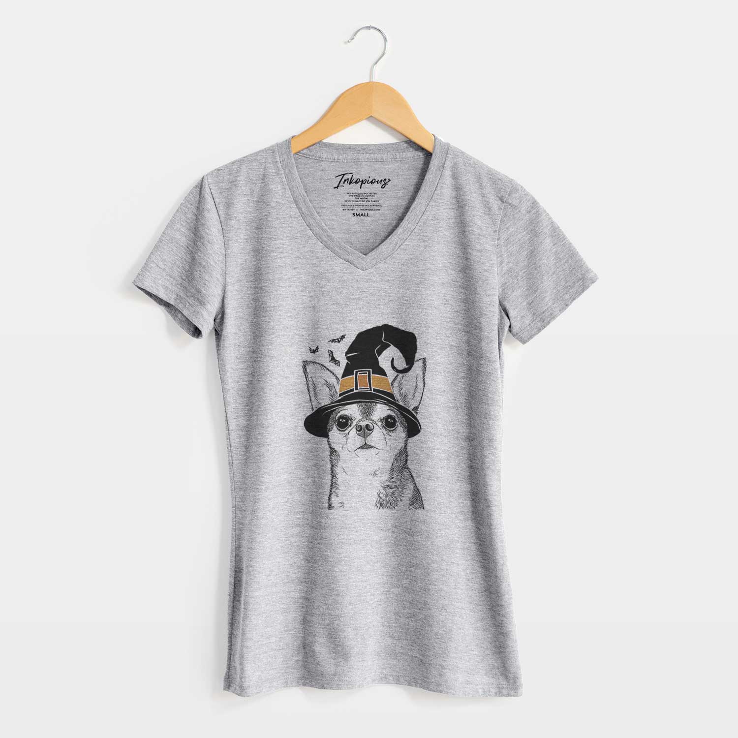 Witch Baby the Chihuahua - Women's V-neck Shirt