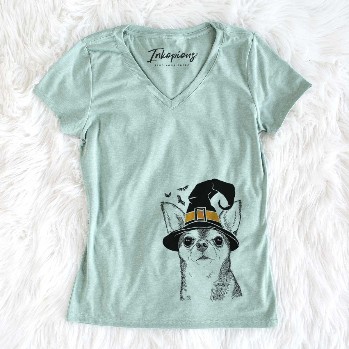 Witch Baby the Chihuahua - Women&#39;s V-neck Shirt