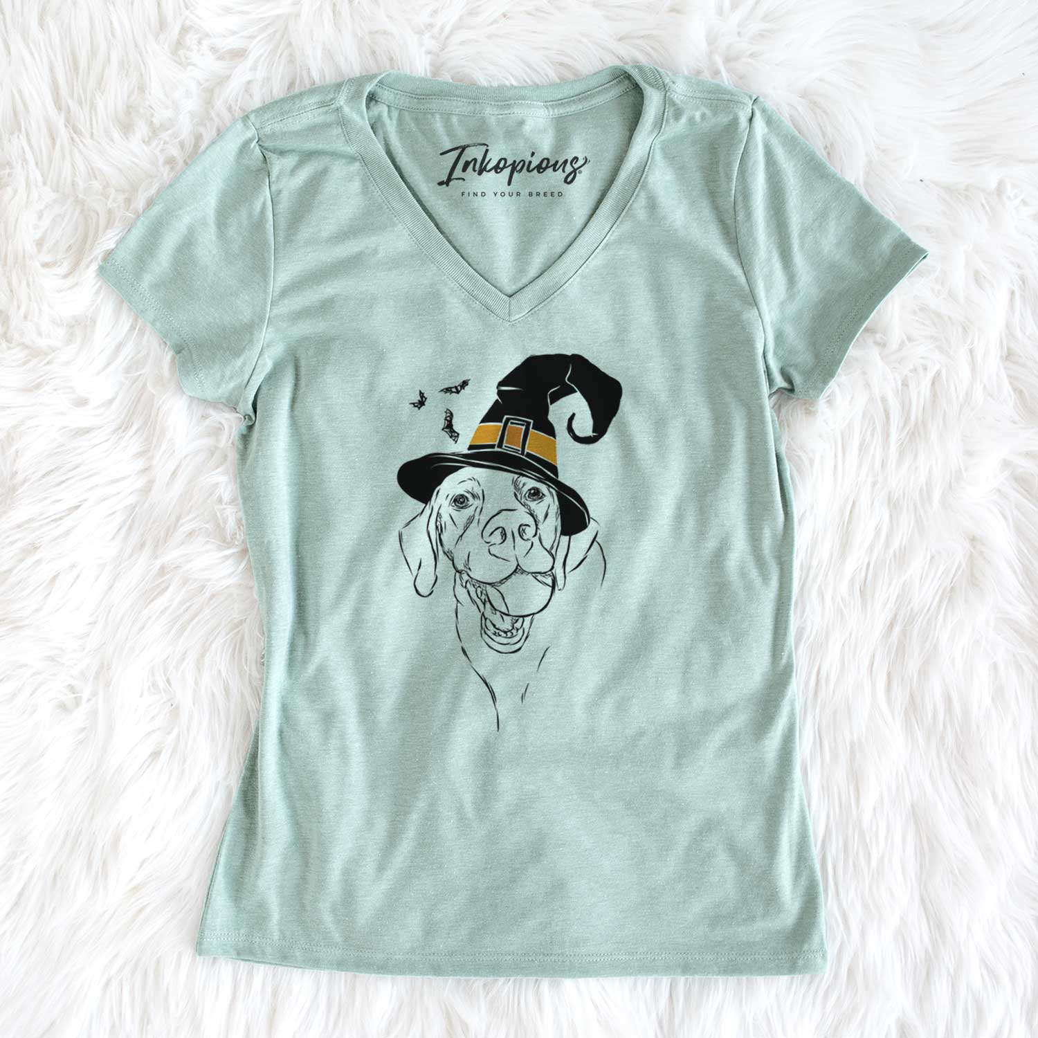 Witch Bailey the Labrador Retriever - Women's V-neck Shirt