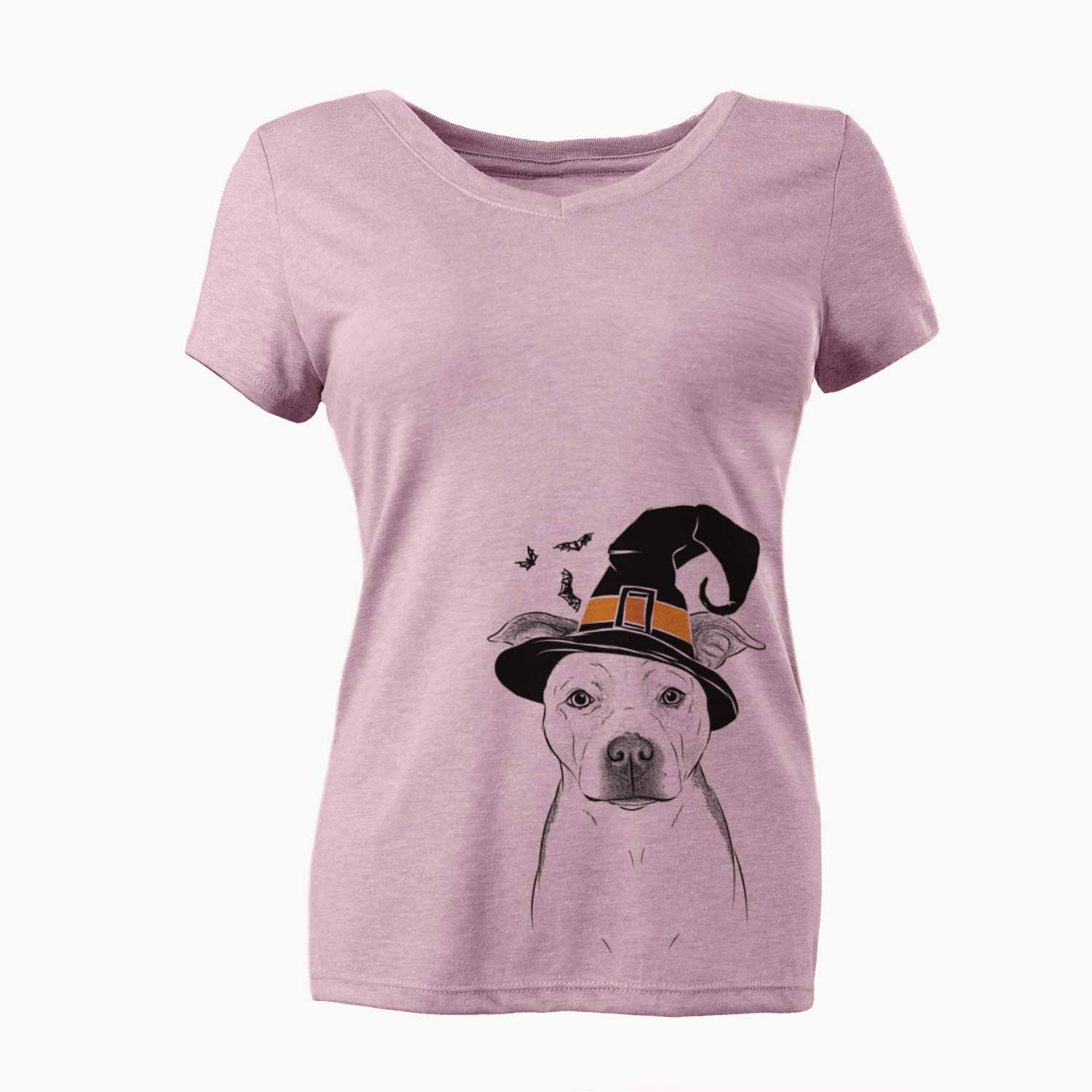 Witch Bailey the Pitbull - Women's V-neck Shirt