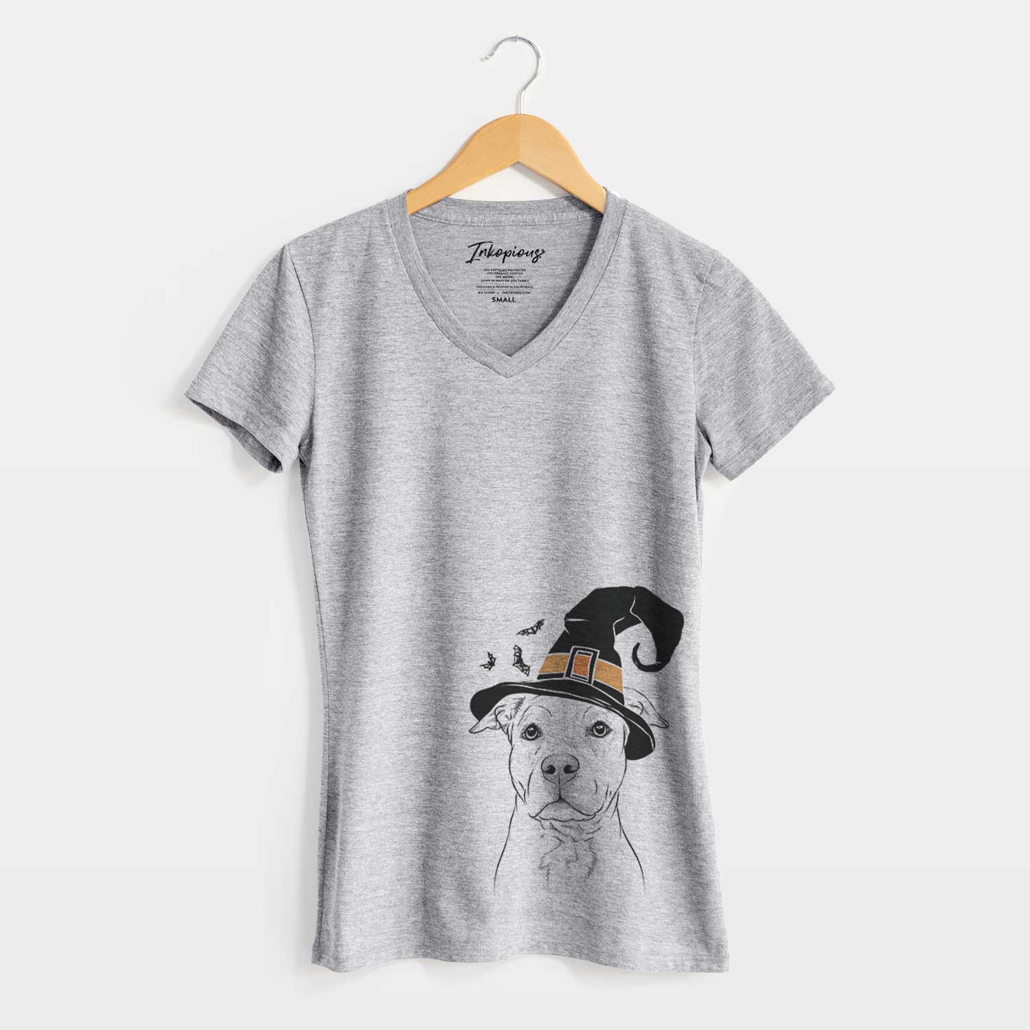 Witch Bailey the American Staffordshire Terrier - Women's V-neck Shirt