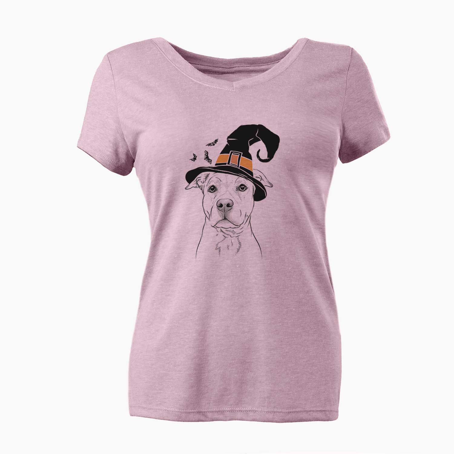 Witch Bailey the American Staffordshire Terrier - Women's V-neck Shirt