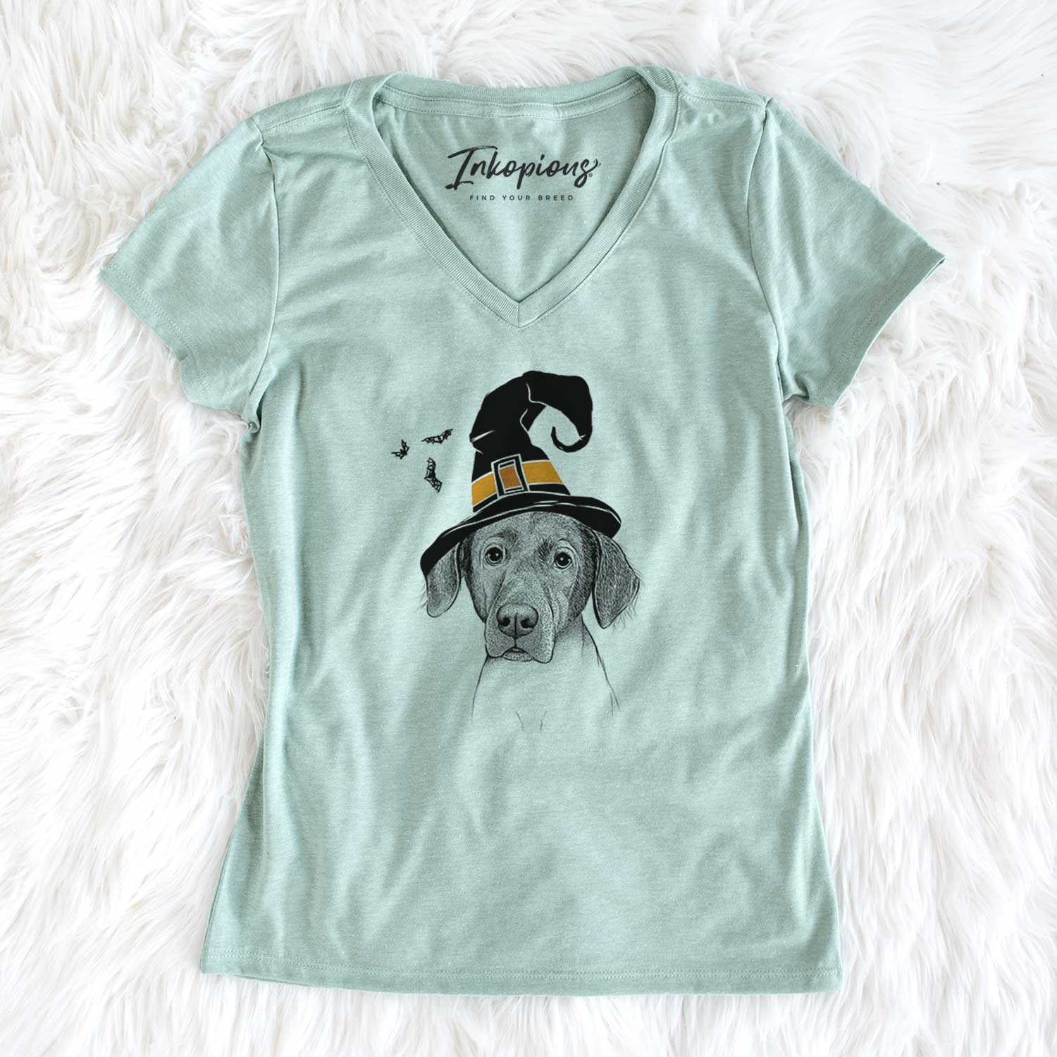 Witch Baldwin the Mixed Breed - Women's V-neck Shirt