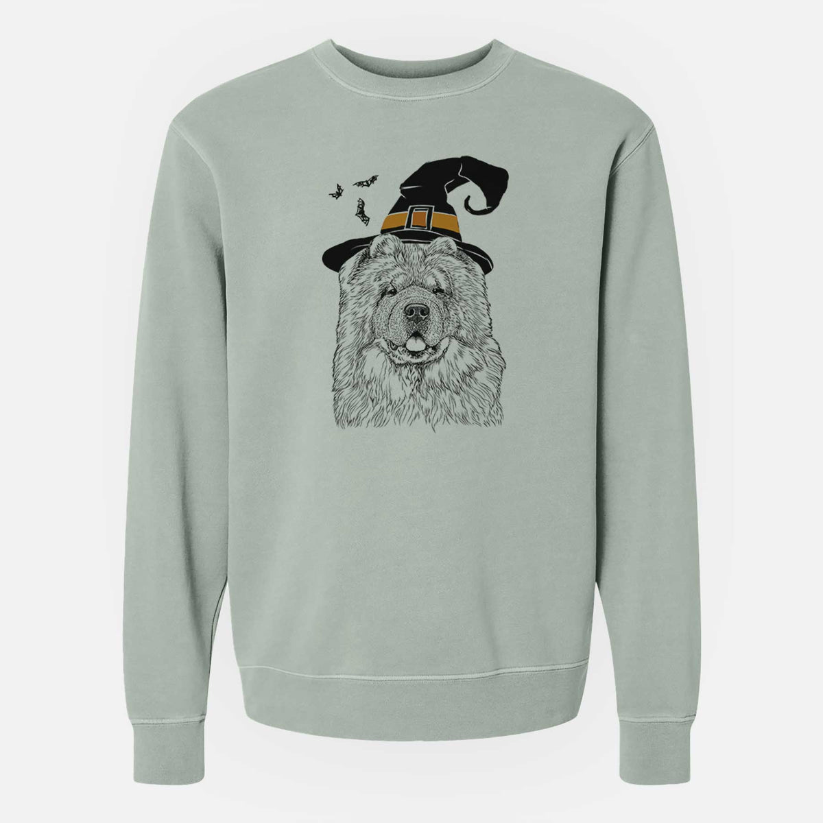 Witch Baloo the Chow Chow - Unisex Pigment Dyed Crew Sweatshirt
