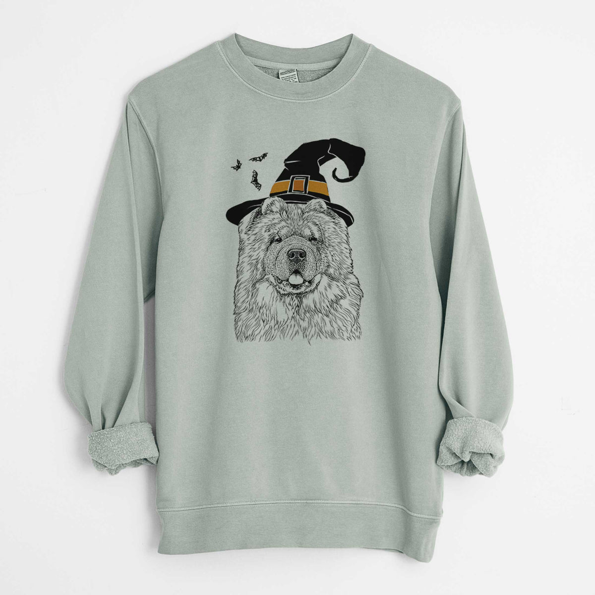 Witch Baloo the Chow Chow - Unisex Pigment Dyed Crew Sweatshirt